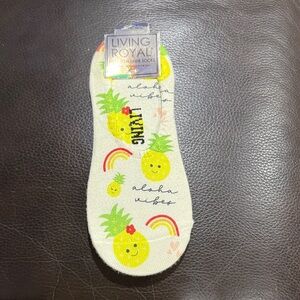 Living Royal Pineapple No-Show Socks